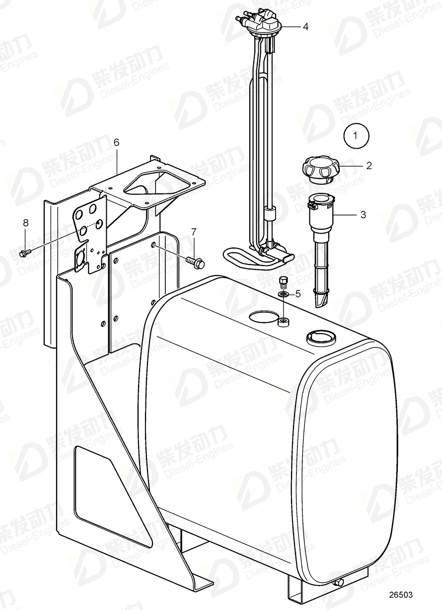 VOLVO Level sensor 21596913 Drawing